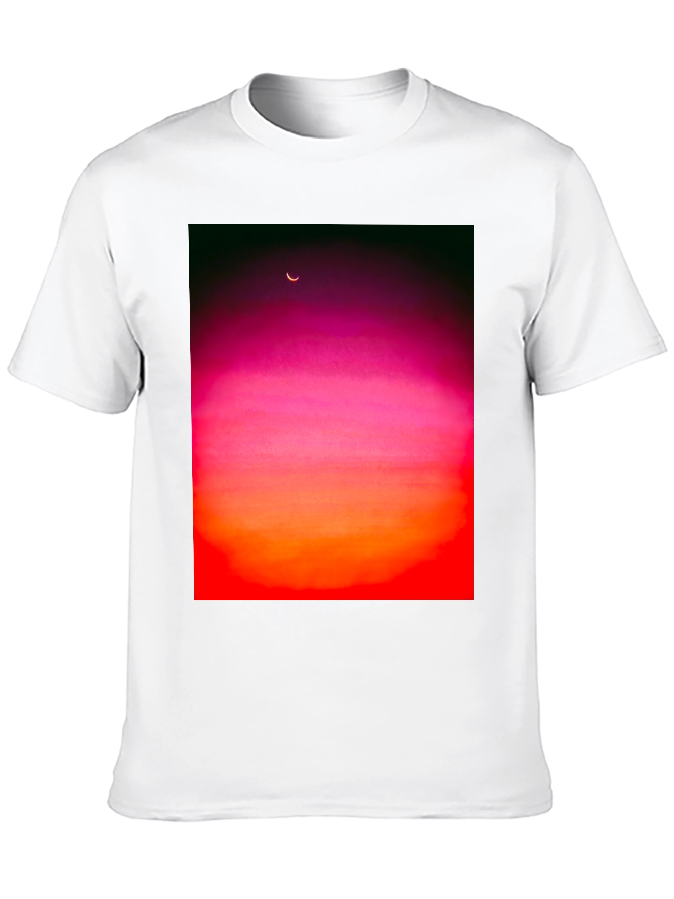 Sunset Moon Graphic Tee - Black Unisex T-Shirt