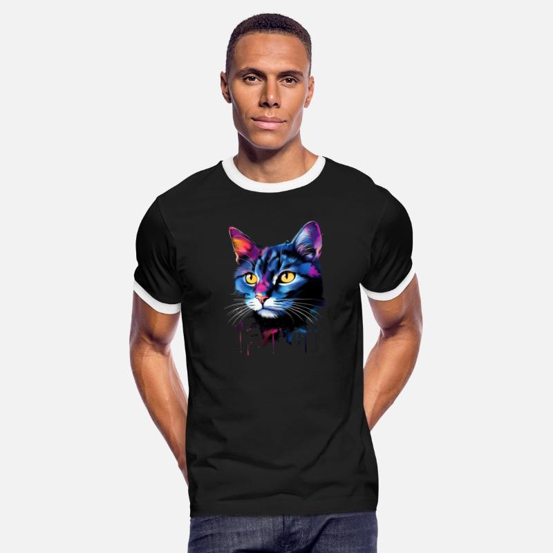 Colorful Cute Shorthair Domestic Cat