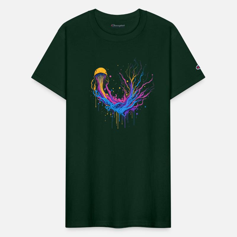 Colorful Jellyfish Splash