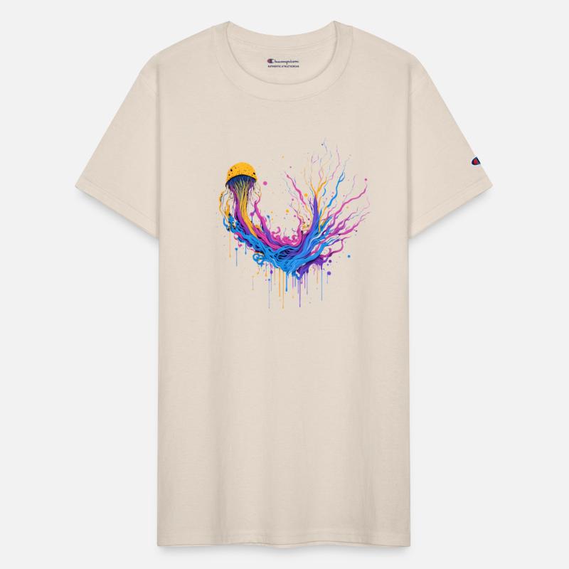 Colorful Jellyfish Splash