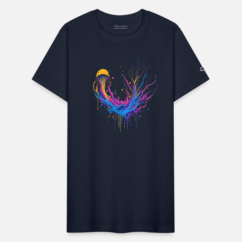 Colorful Jellyfish Splash