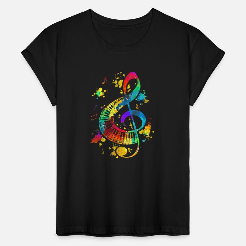 Colorful Piano Music Instrument Musician Treble