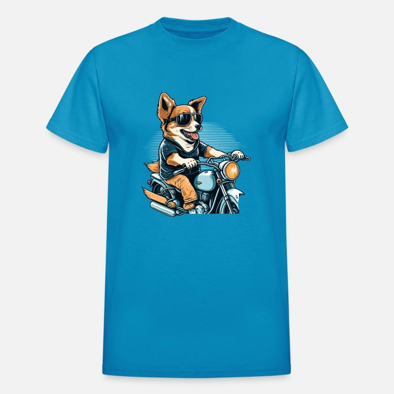 Cool Dog Ride Motorbike