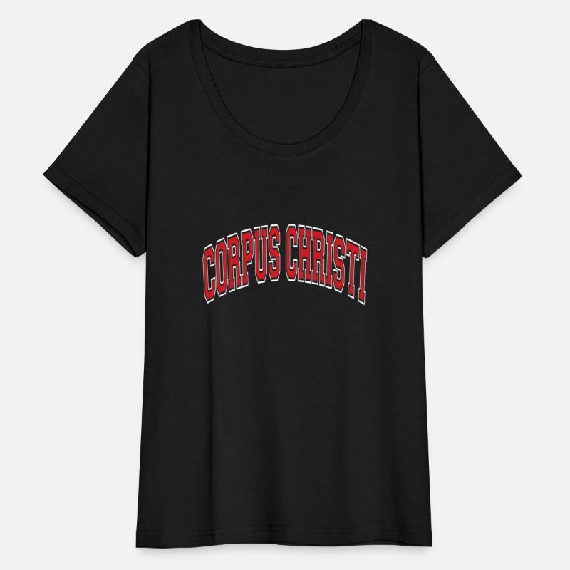 Corpus Christi Texas Tx Varsity Style Red Text