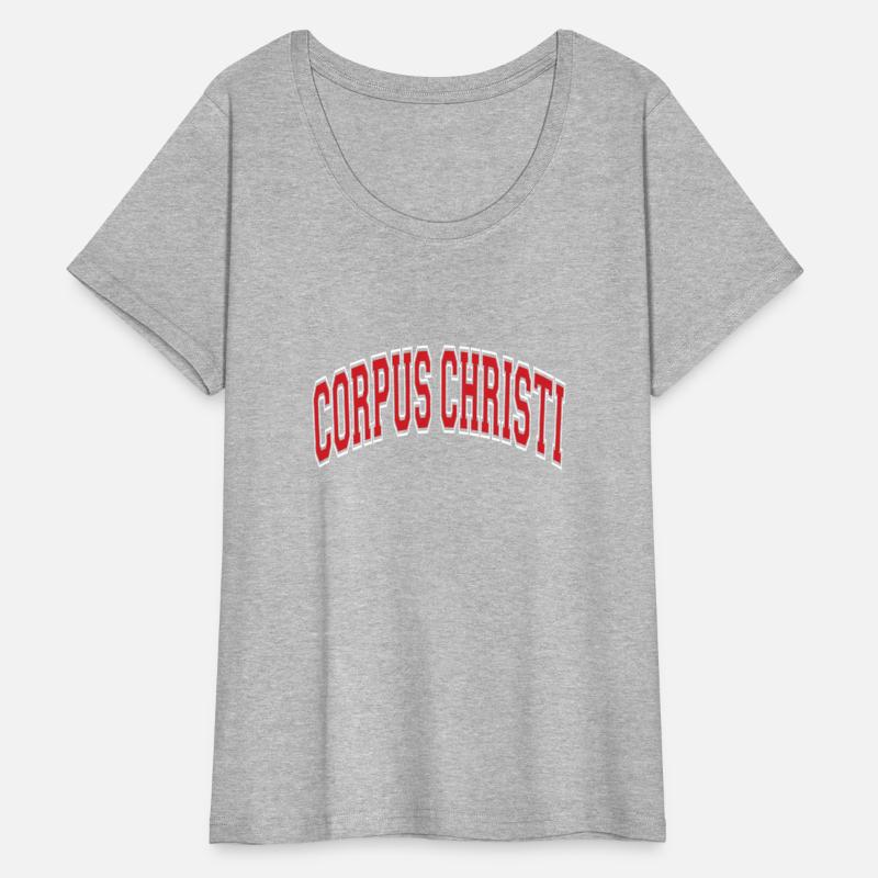 Corpus Christi Texas Tx Varsity Style Red Text