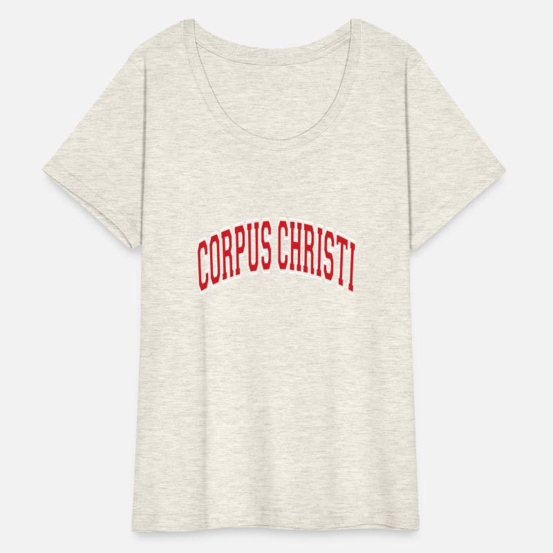 Corpus Christi Texas Tx Varsity Style Red Text