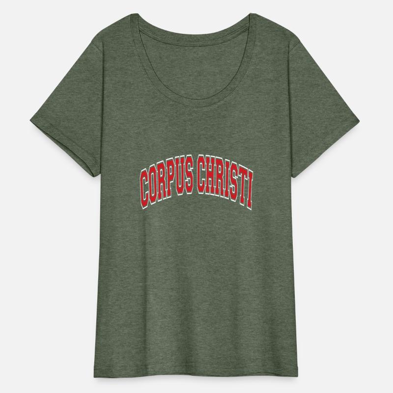 Corpus Christi Texas Tx Varsity Style Red Text