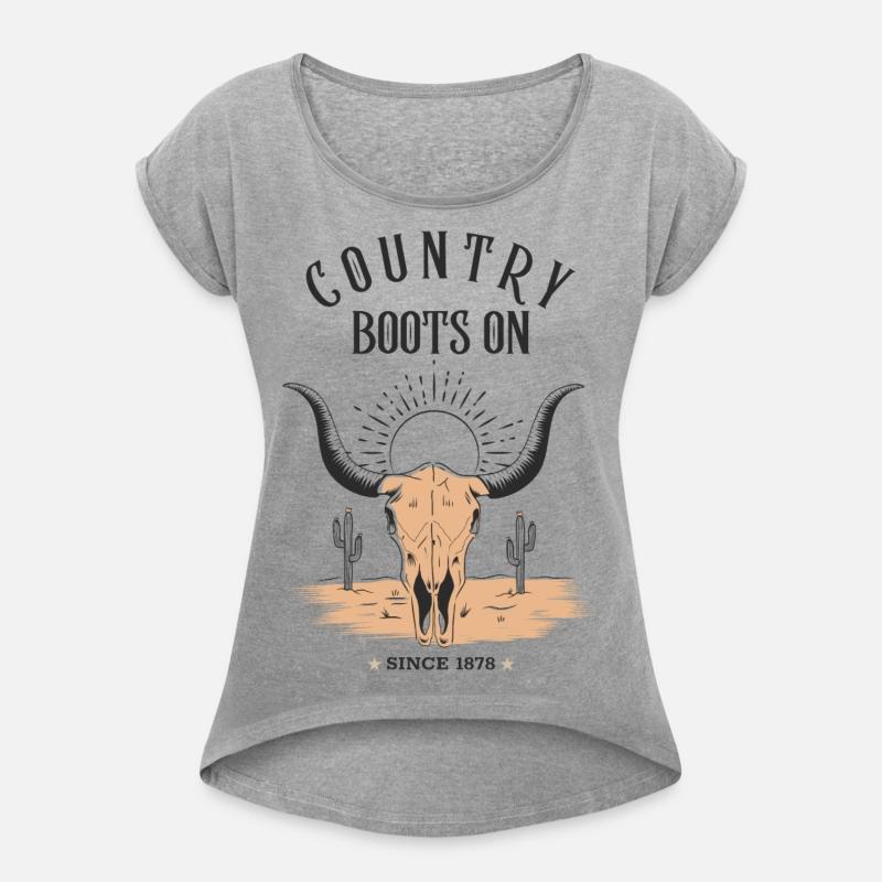 Country Style Rodeo Wild West Cowboy Boots On