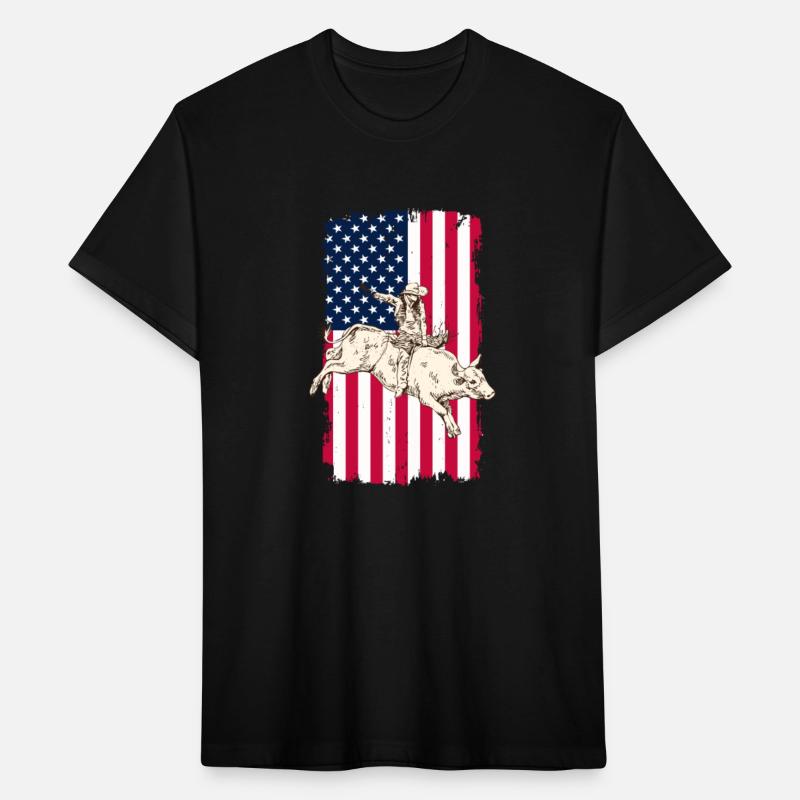 Cowboy American USA Flag