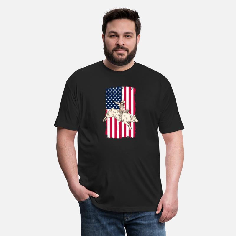 Cowboy American USA Flag