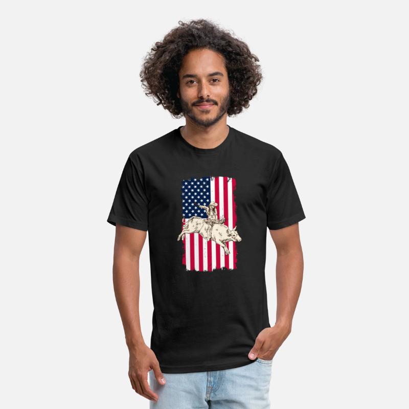 Cowboy American USA Flag