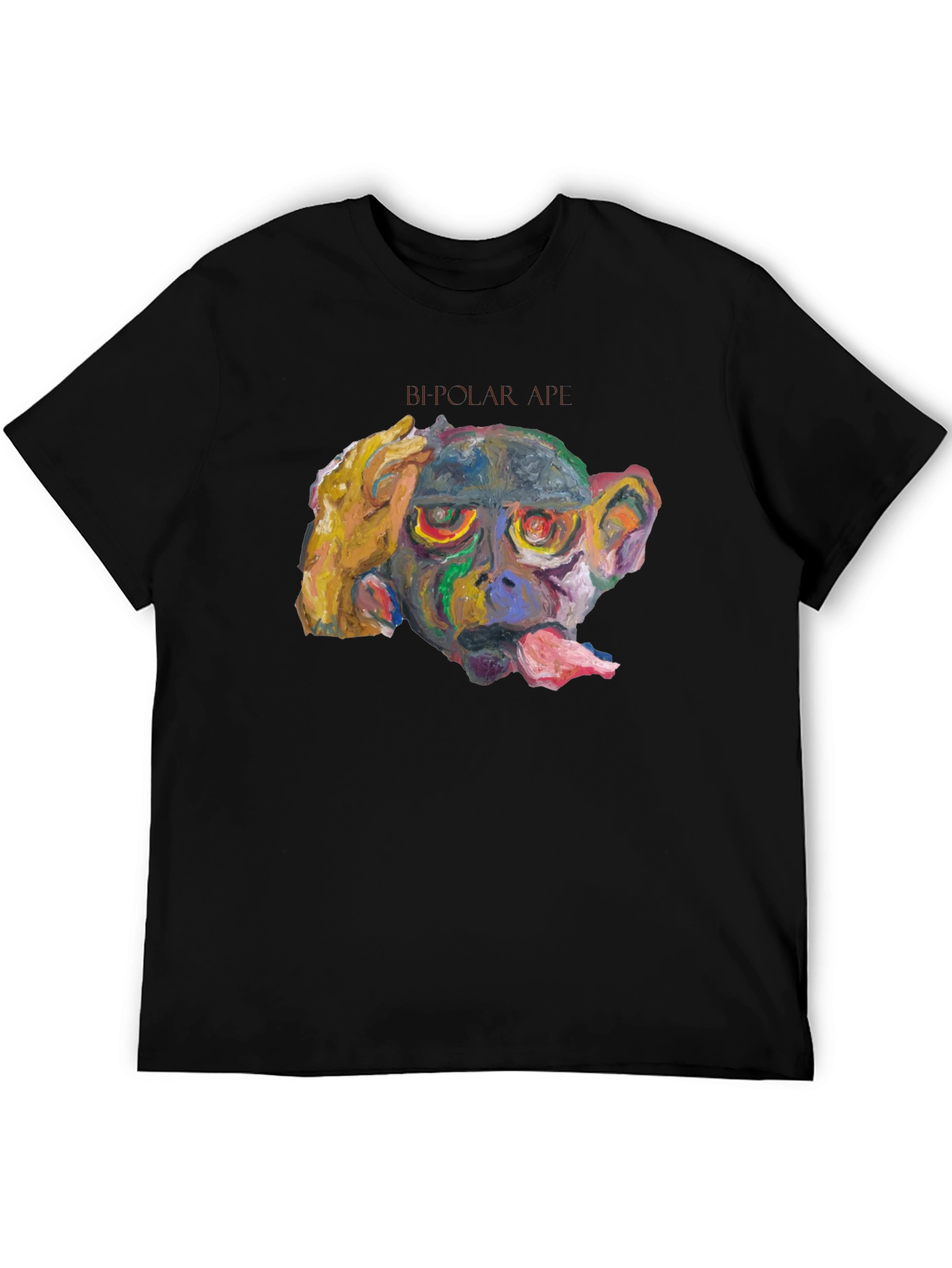 Bipolar Ape Graphic Tee - Unique Artistic Design