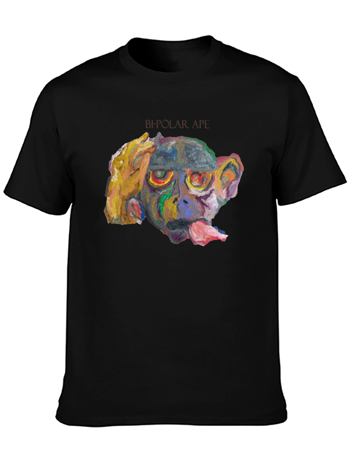 Bipolar Ape Graphic Tee - Unique Artistic Design