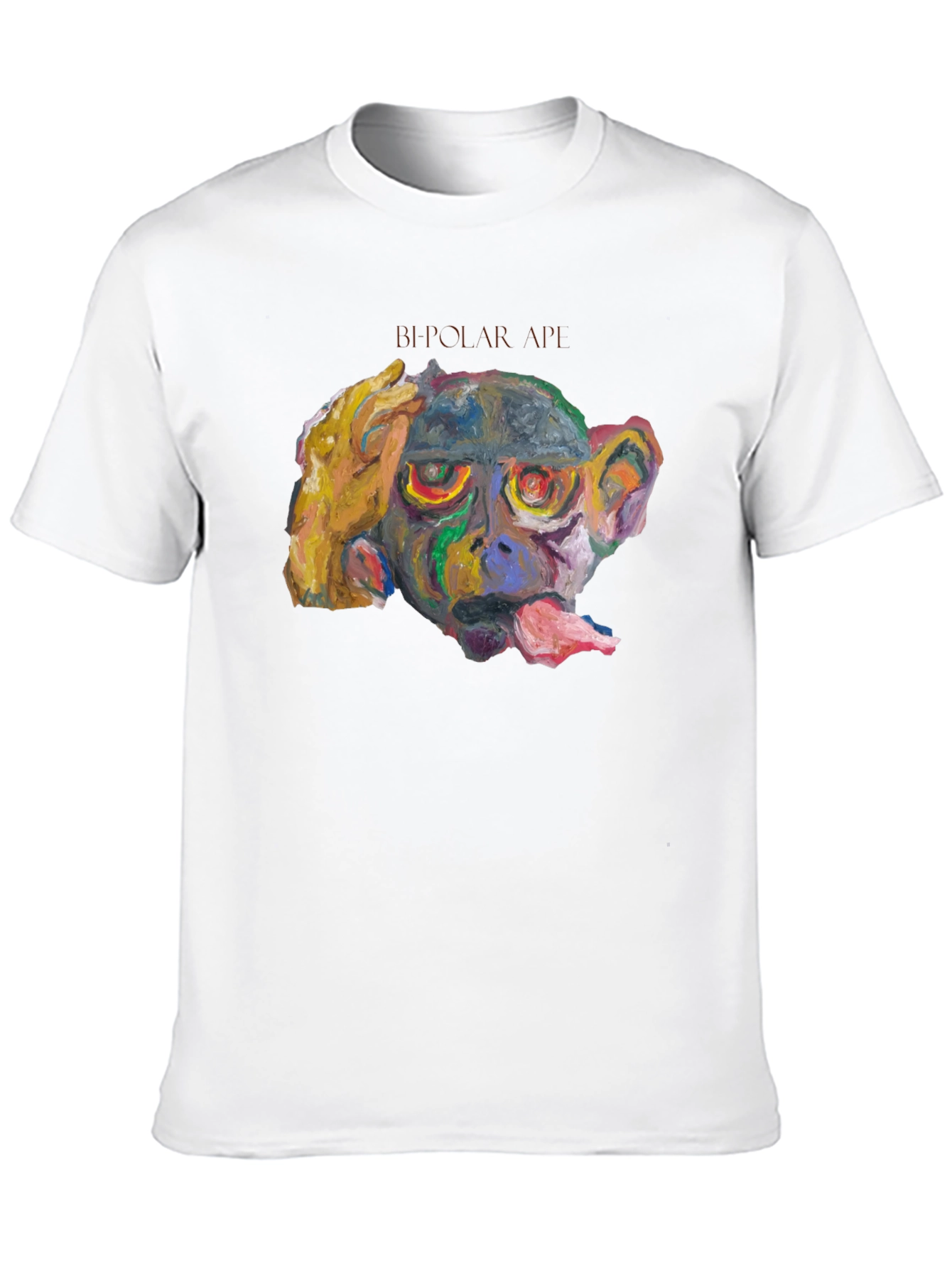 Bipolar Ape Graphic Tee - Unique Artistic Design