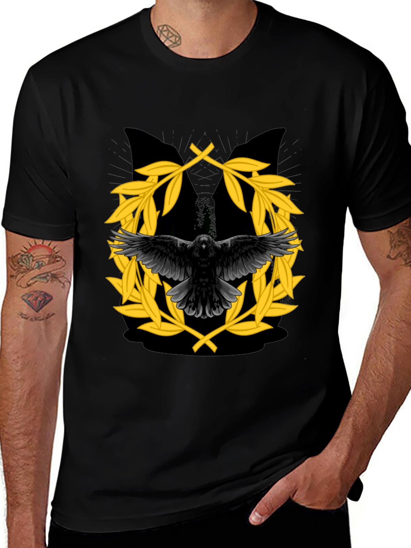 Raven & Laurel Wreath Graphic T-Shirt