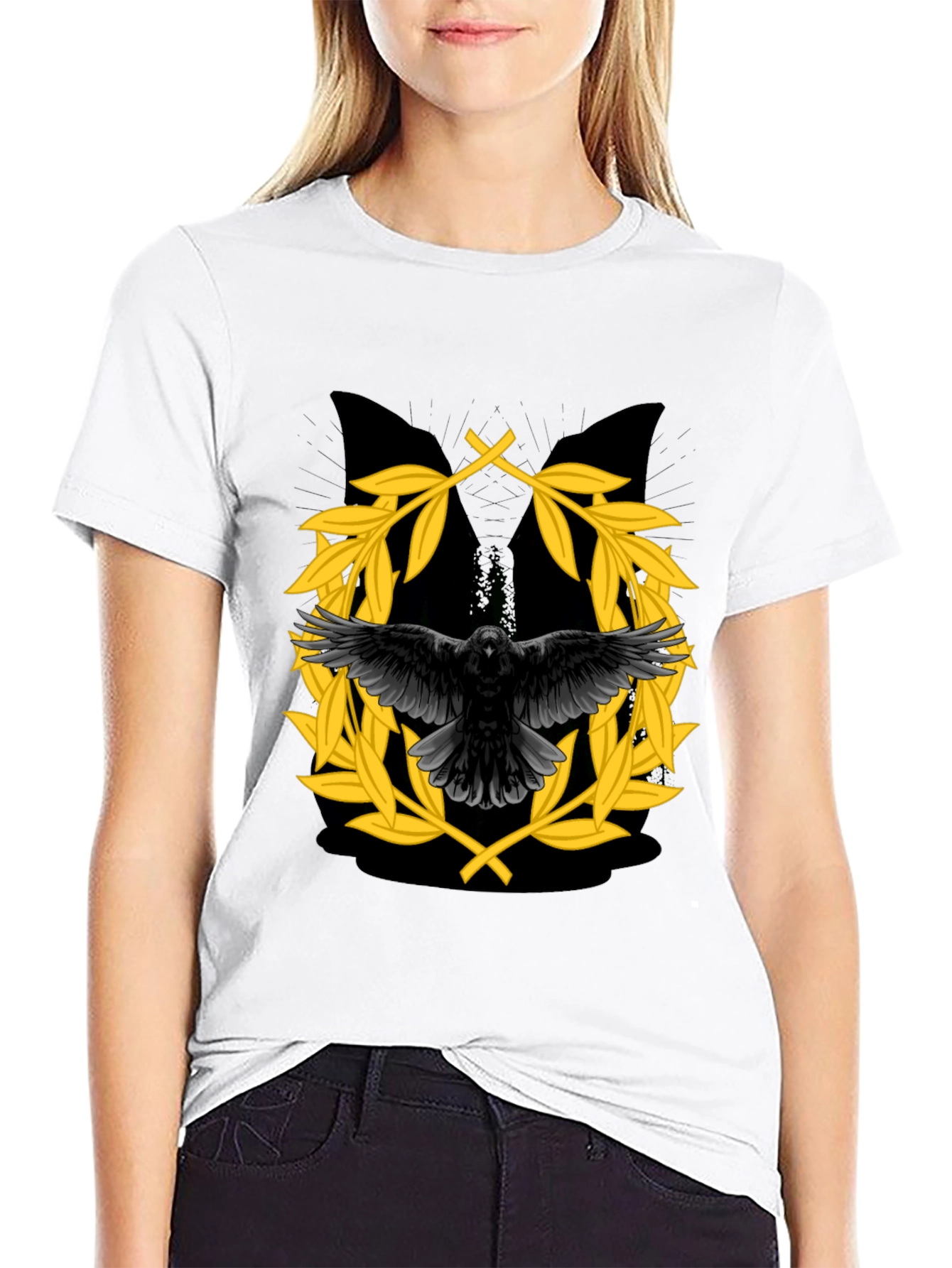 Raven & Laurel Wreath Graphic T-Shirt