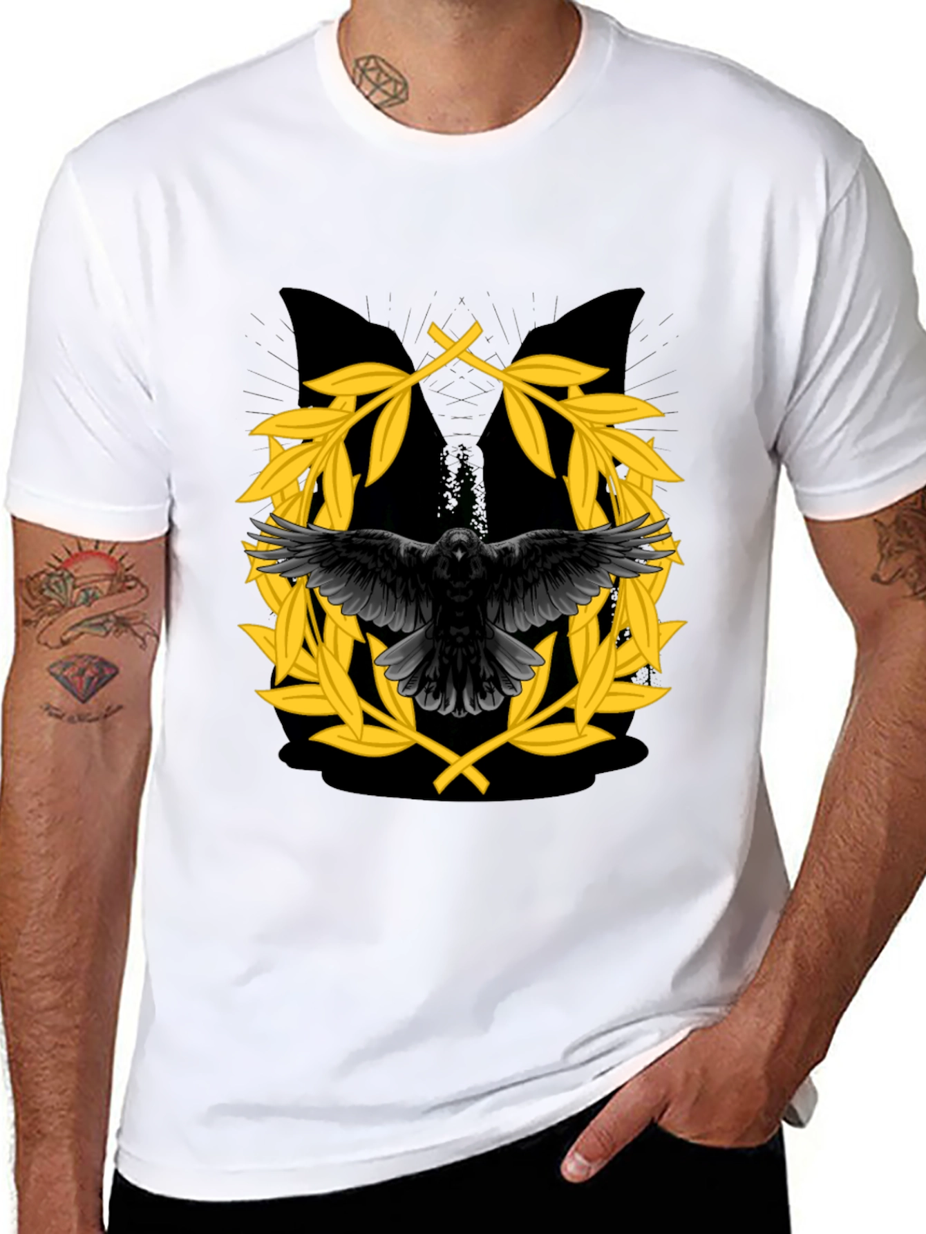 Raven & Laurel Wreath Graphic T-Shirt