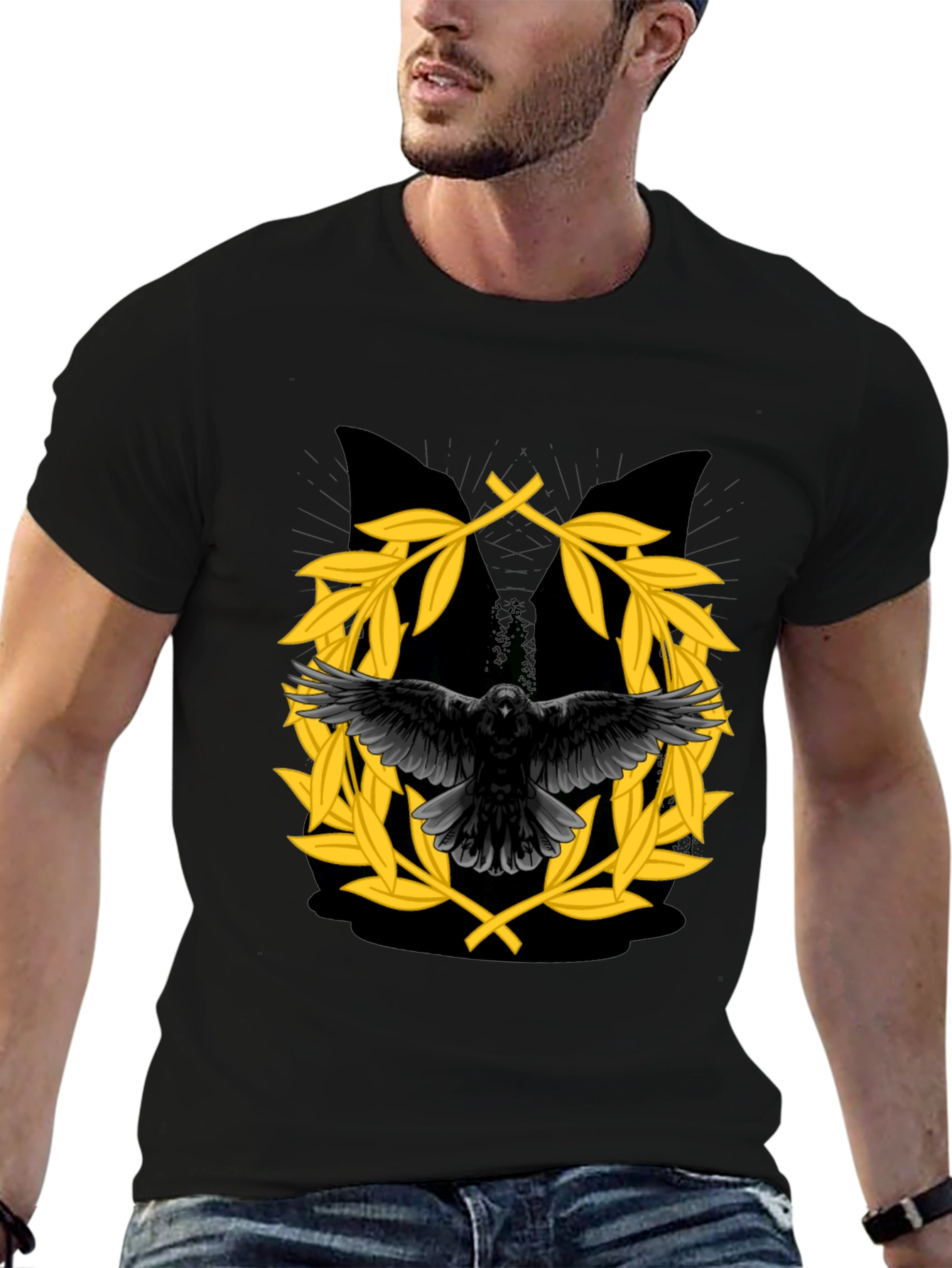 Raven & Laurel Wreath Graphic T-Shirt