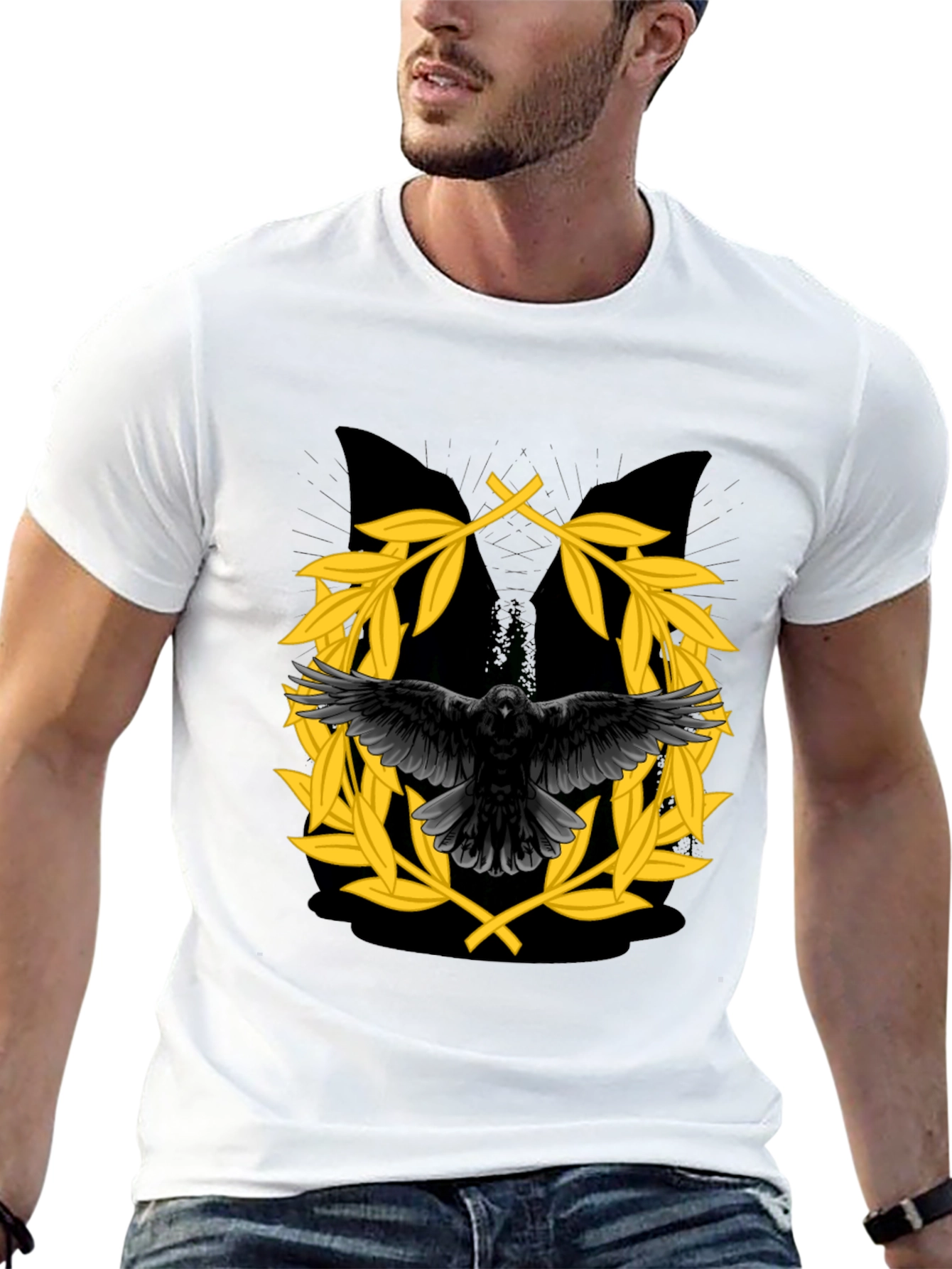 Raven & Laurel Wreath Graphic T-Shirt