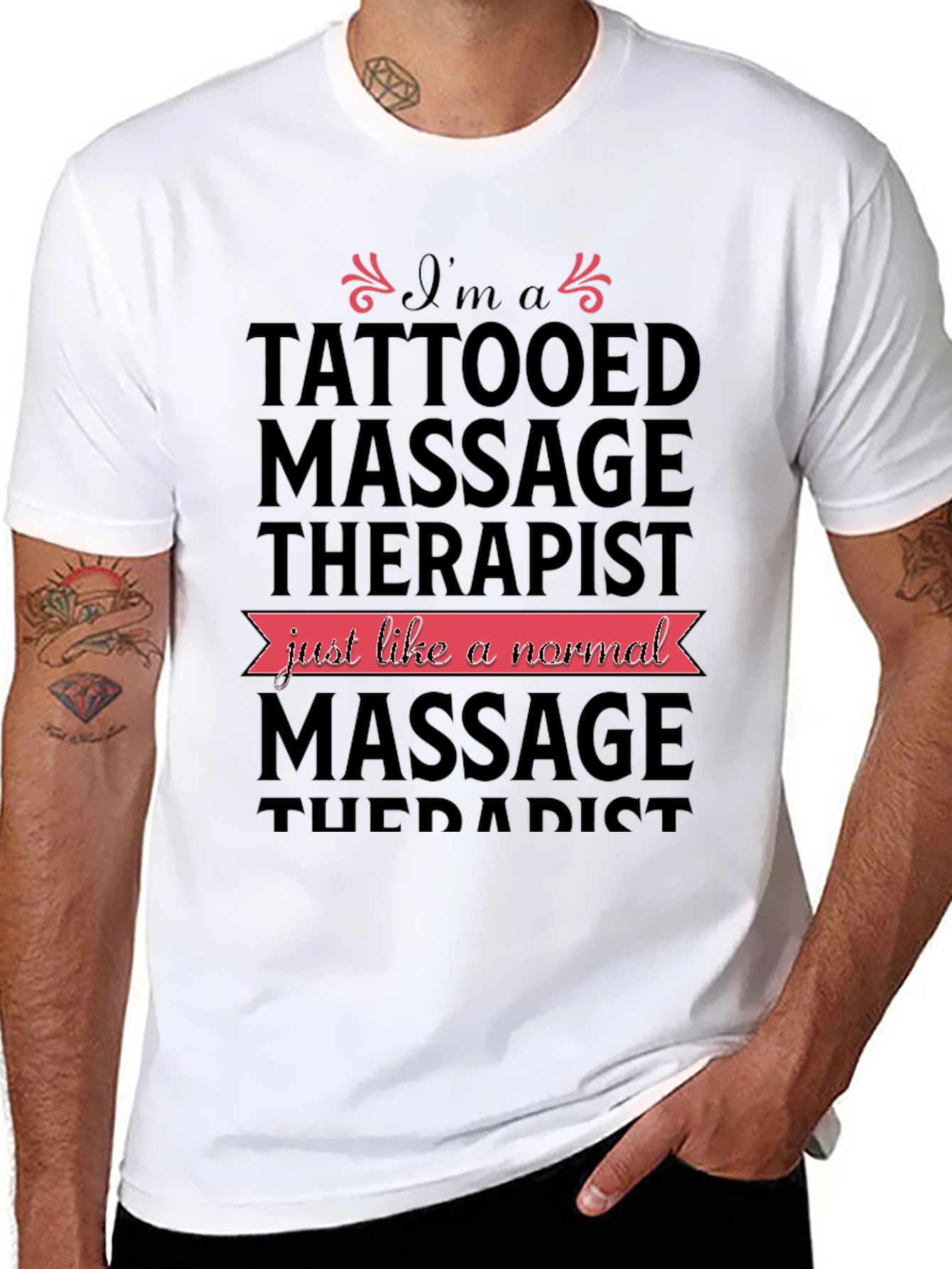 Tattooed Massage Therapist Novelty T-Shirt