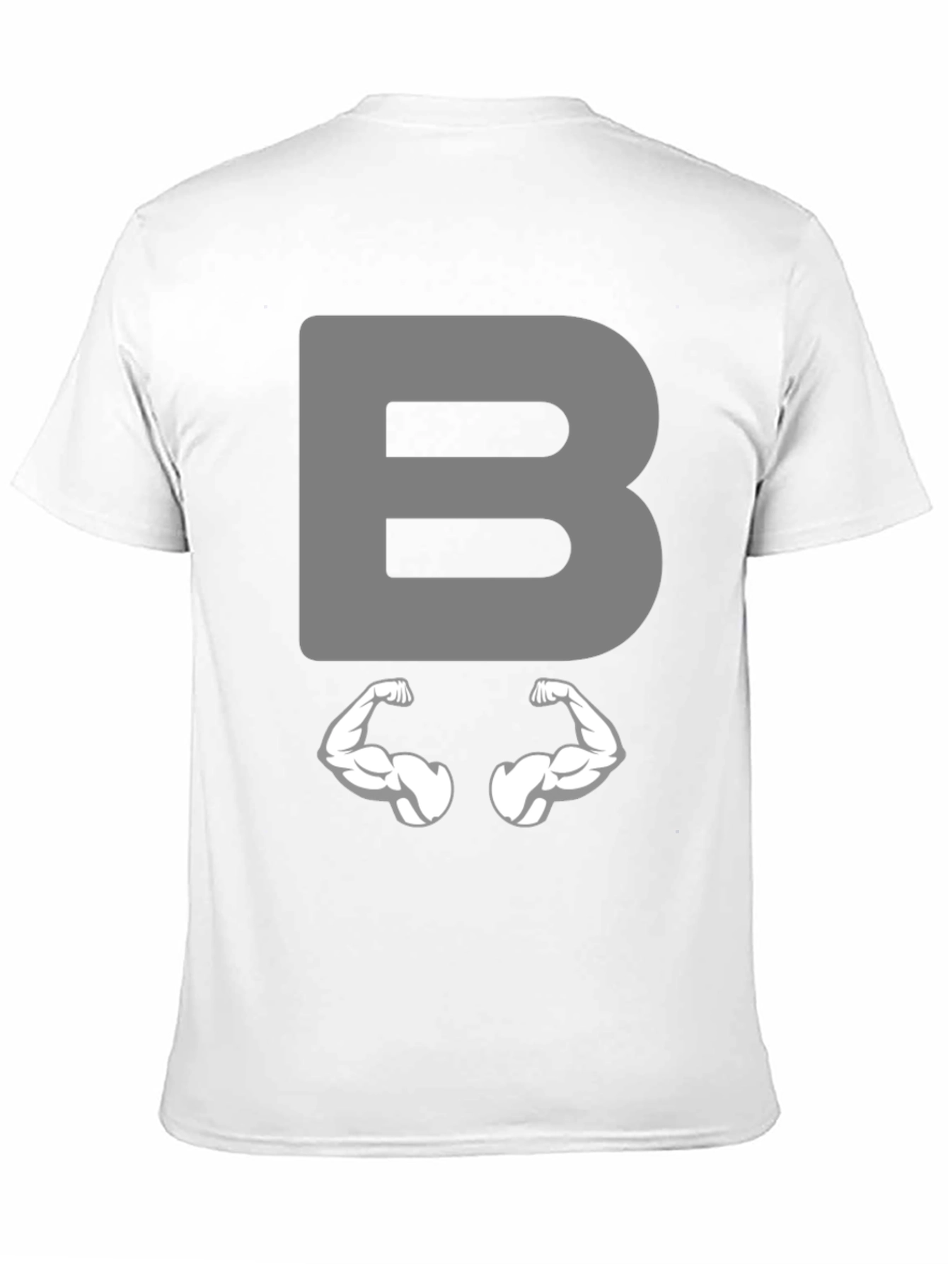 Funny Muscled B Letter T-Shirt