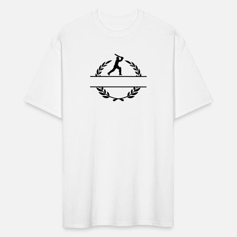 Cricket player in laurel wreath