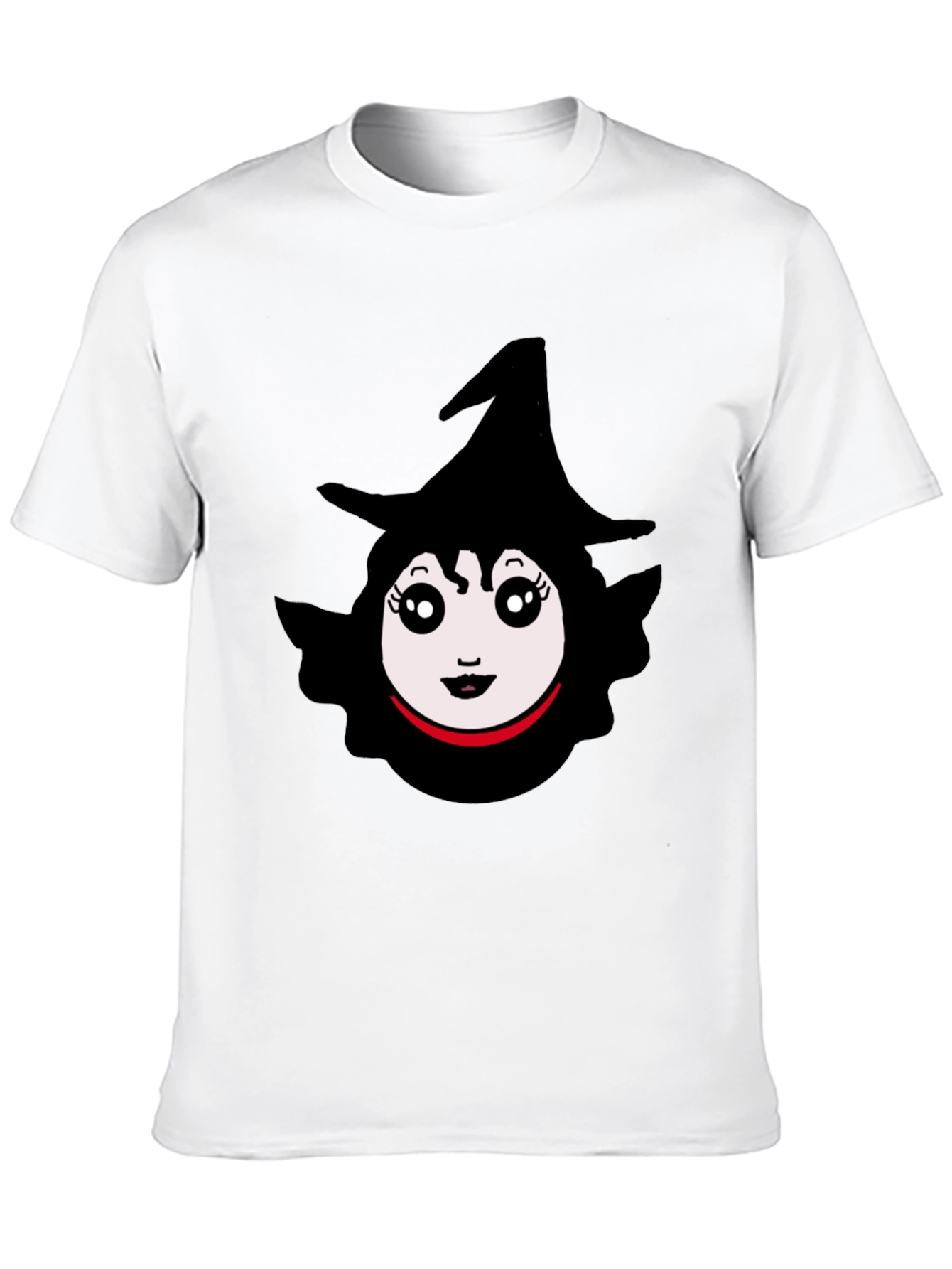 Whimsical Witch Graphic Tee - Black