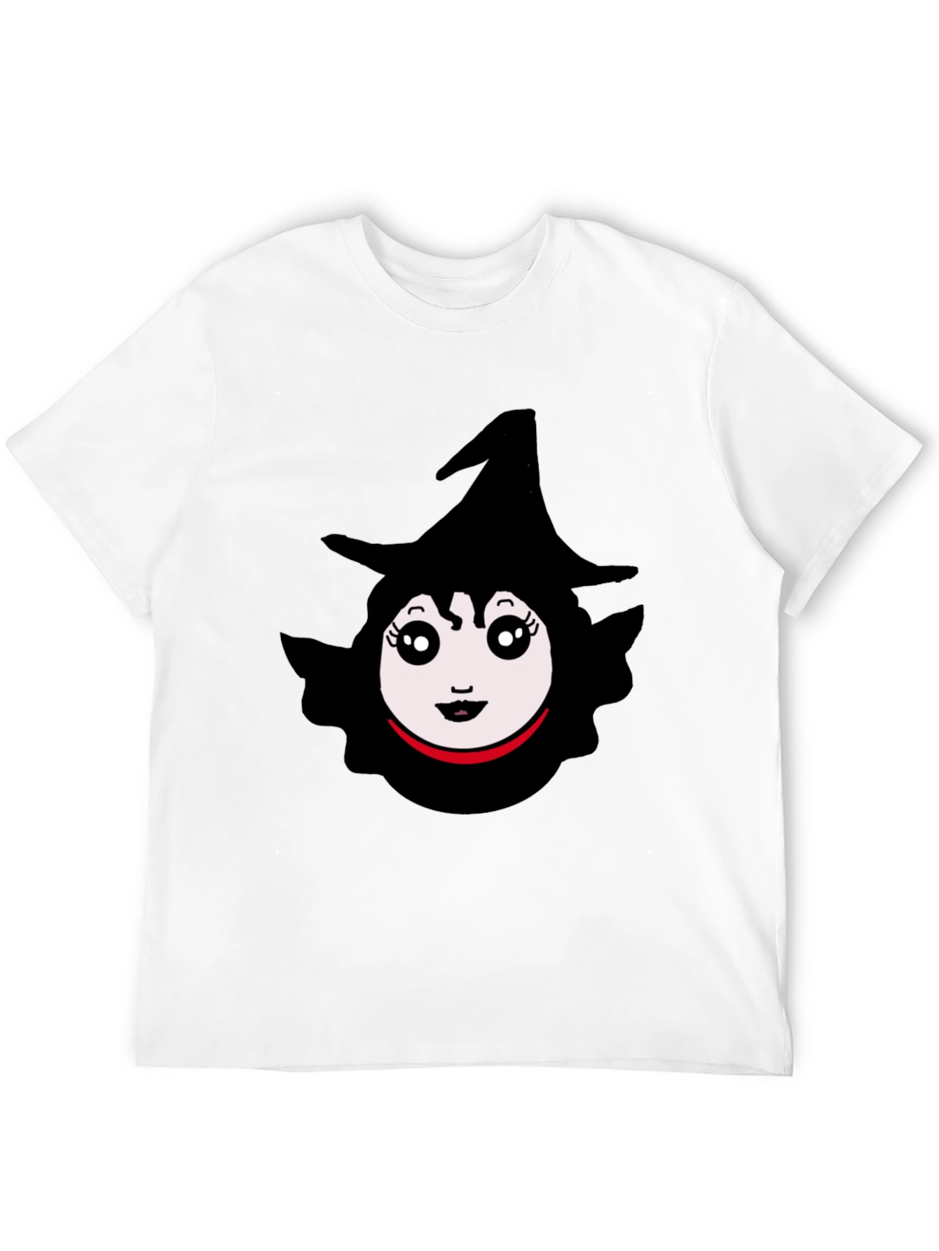 Whimsical Witch Graphic Tee - Black