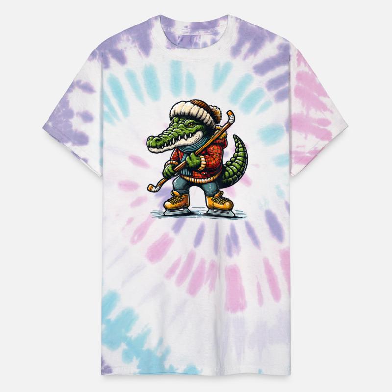 Crocodile Hockey Player Playing