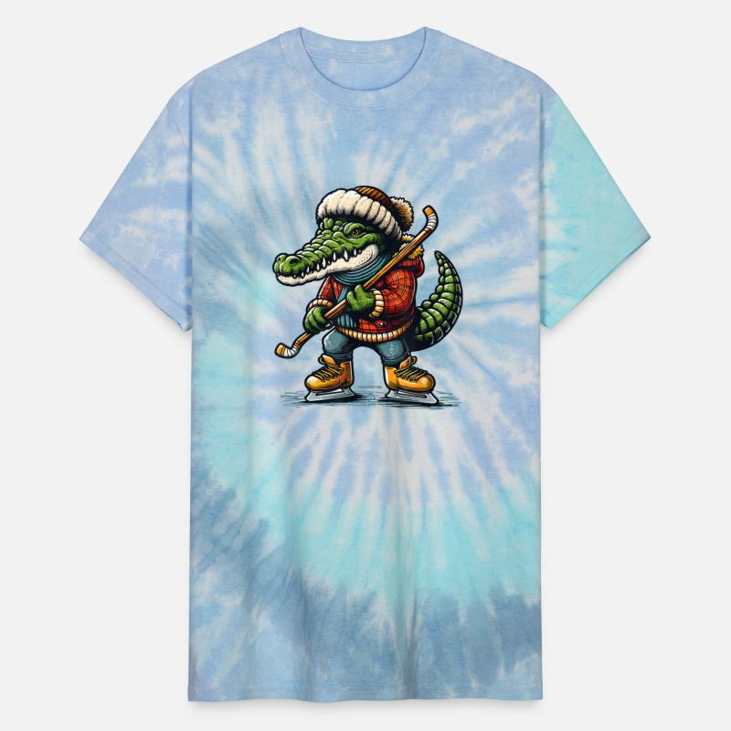 Crocodile Hockey Player Playing