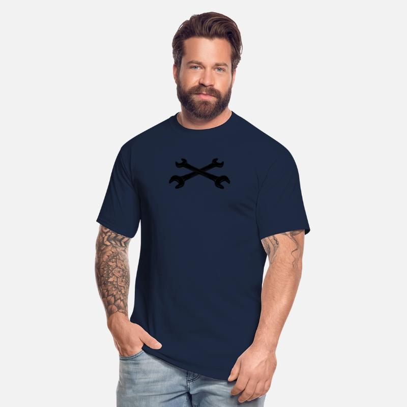 Crossed wrenches tool logo for mechanic