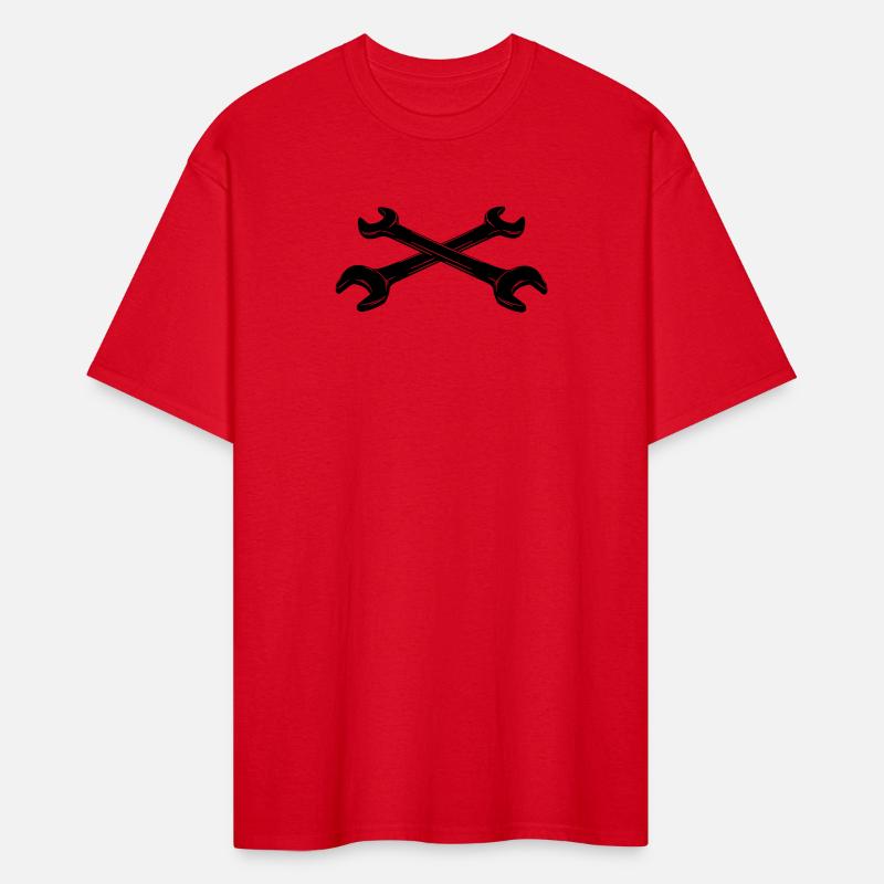 Crossed wrenches tool logo for mechanic