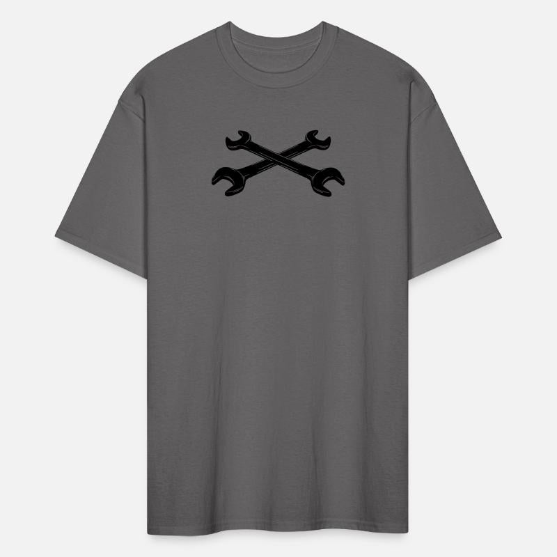 Crossed wrenches tool logo for mechanic