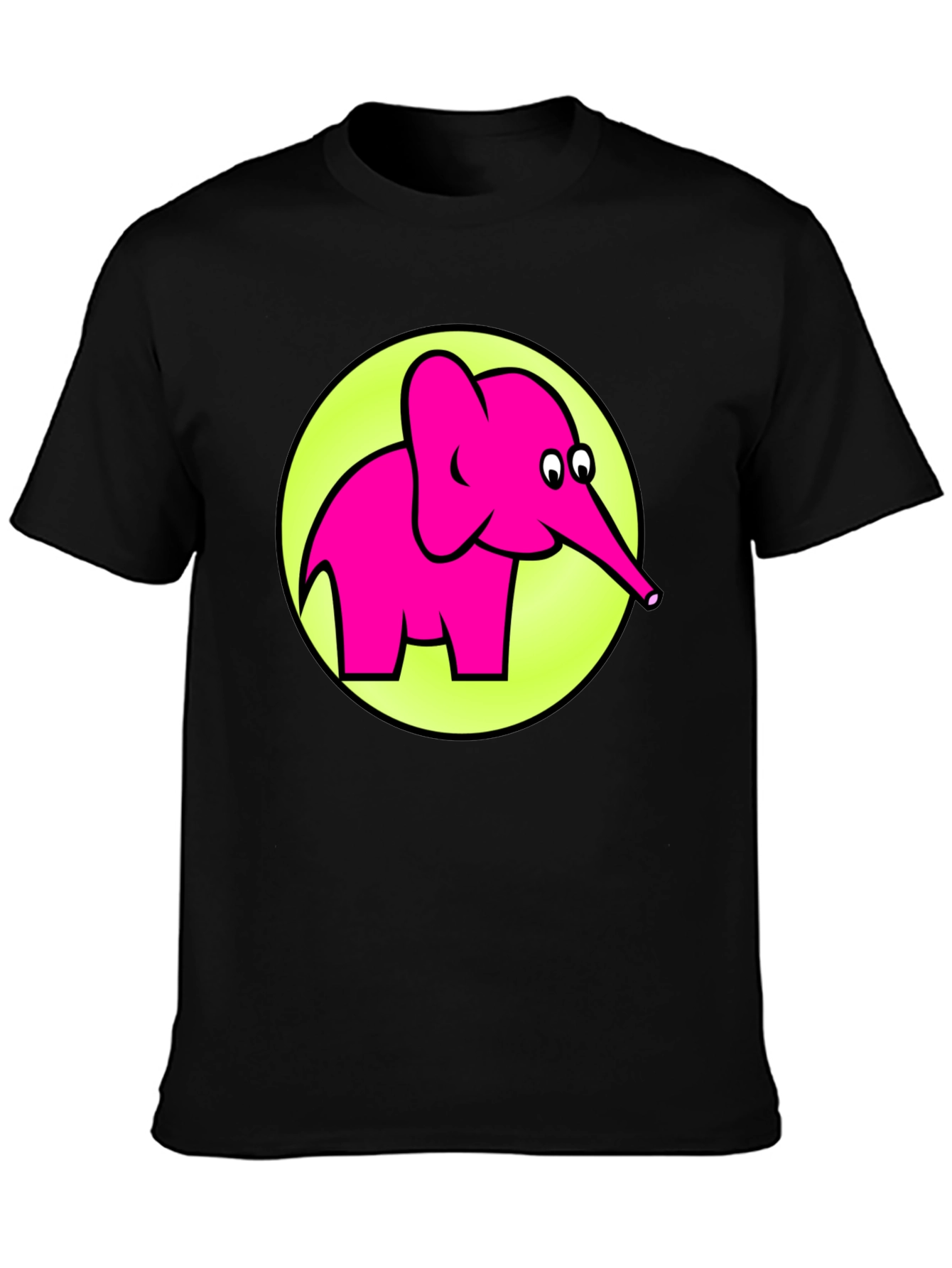 Pink Elephant Graphic T-Shirt - Mens Casual Tee