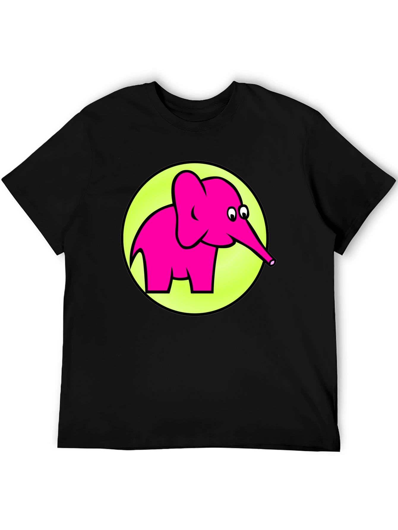 Pink Elephant Graphic T-Shirt - Mens Casual Tee