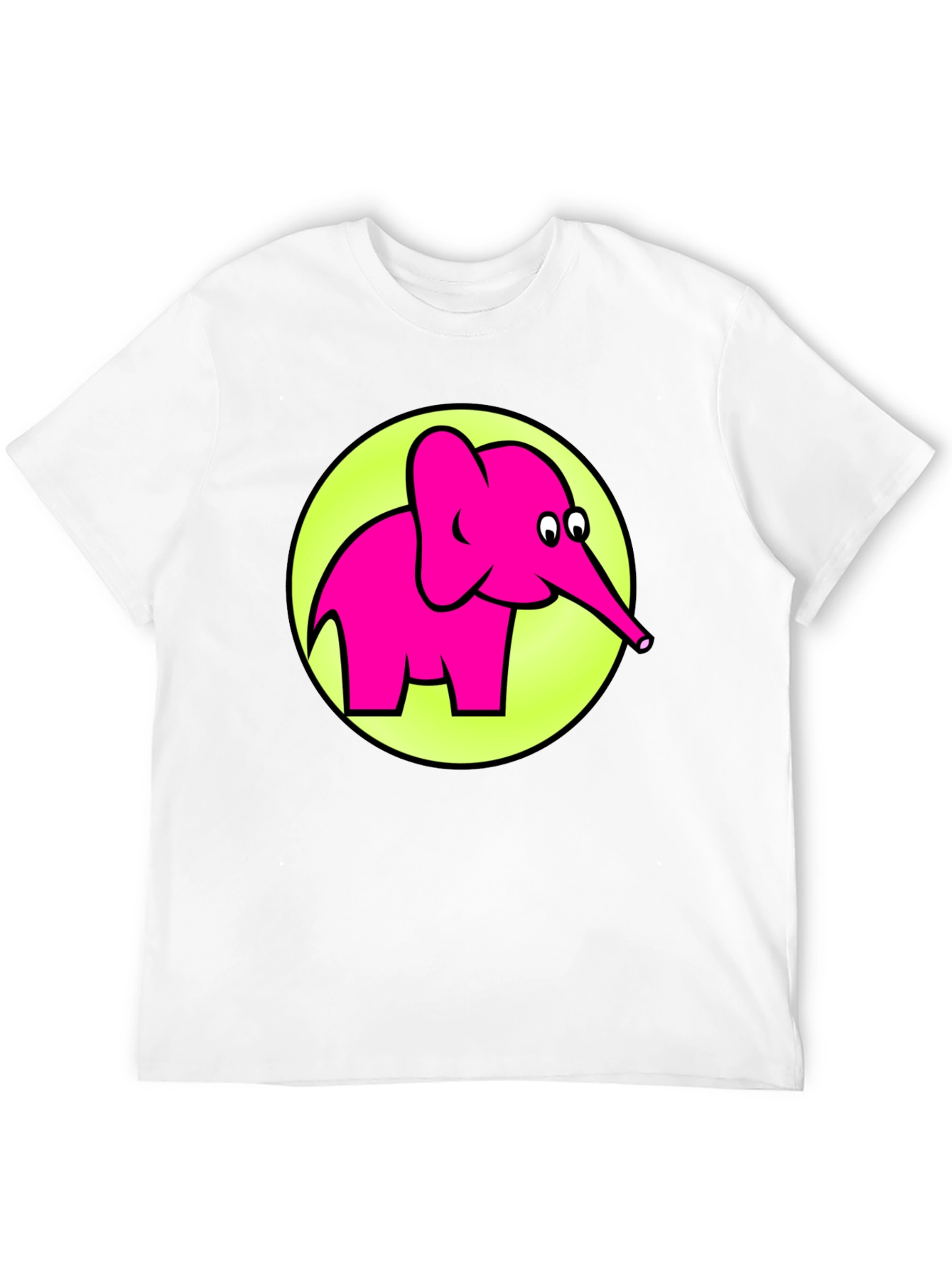 Pink Elephant Graphic T-Shirt - Mens Casual Tee