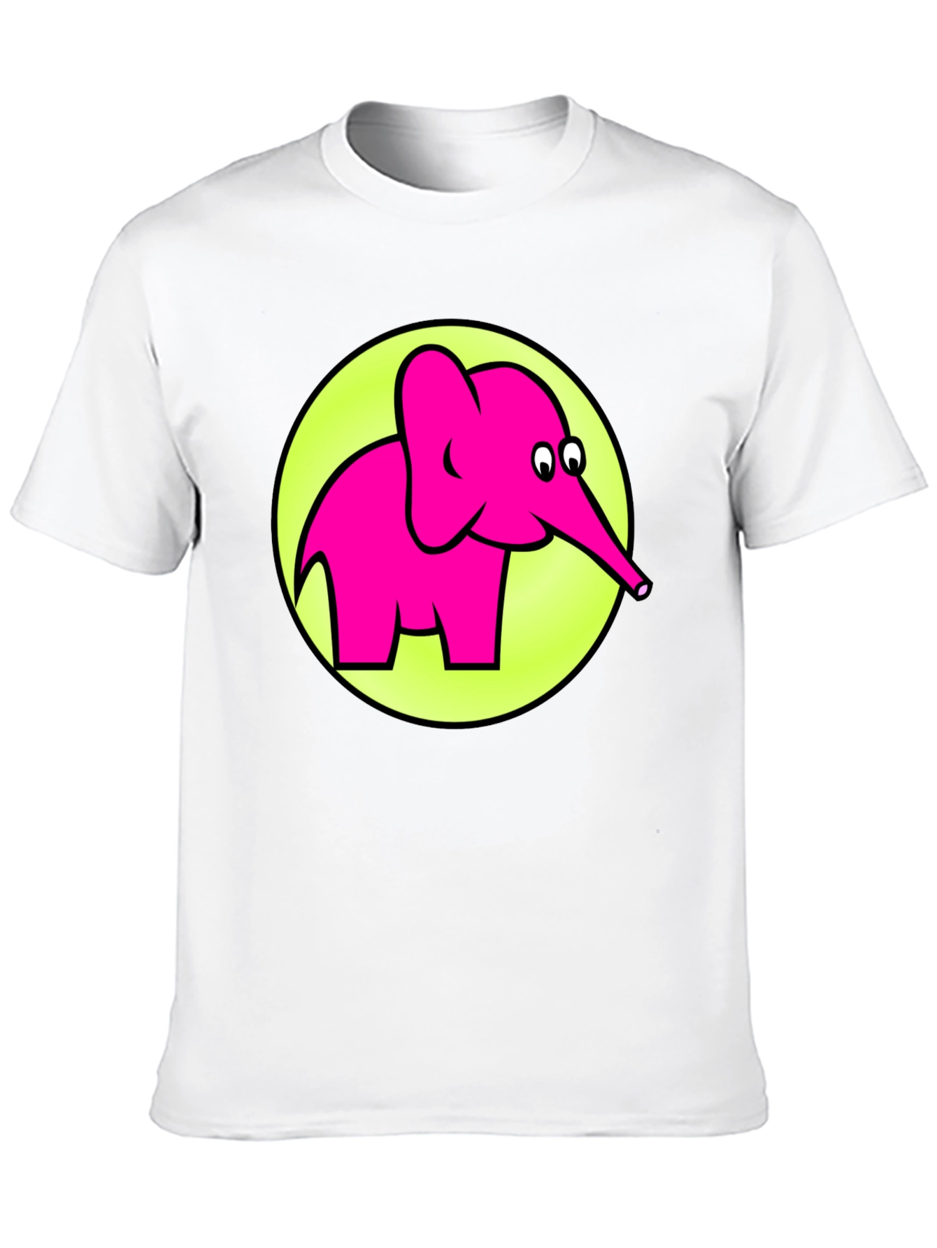 Pink Elephant Graphic T-Shirt - Mens Casual Tee