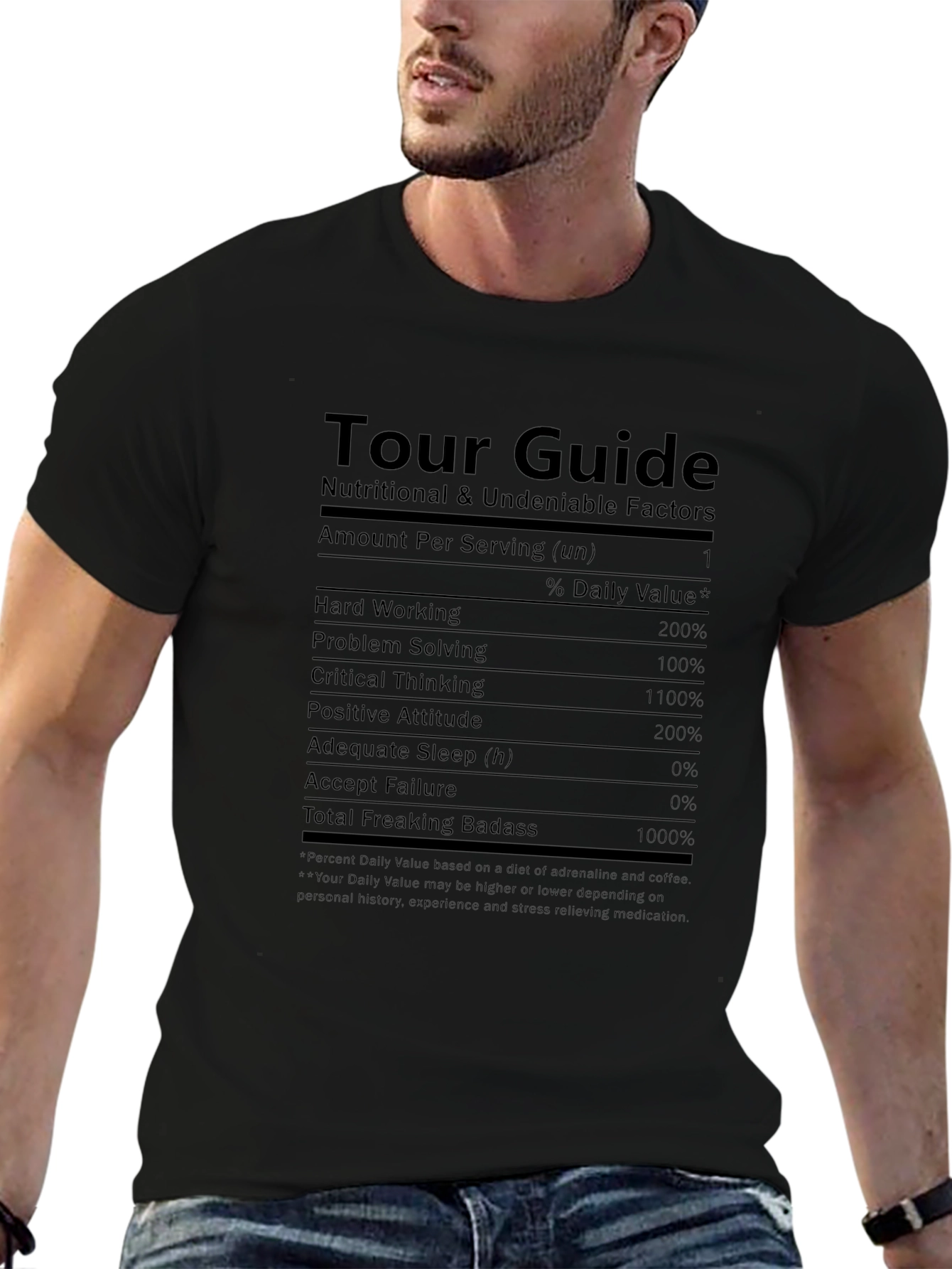 Tour Guide Nutritional Facts T-Shirt