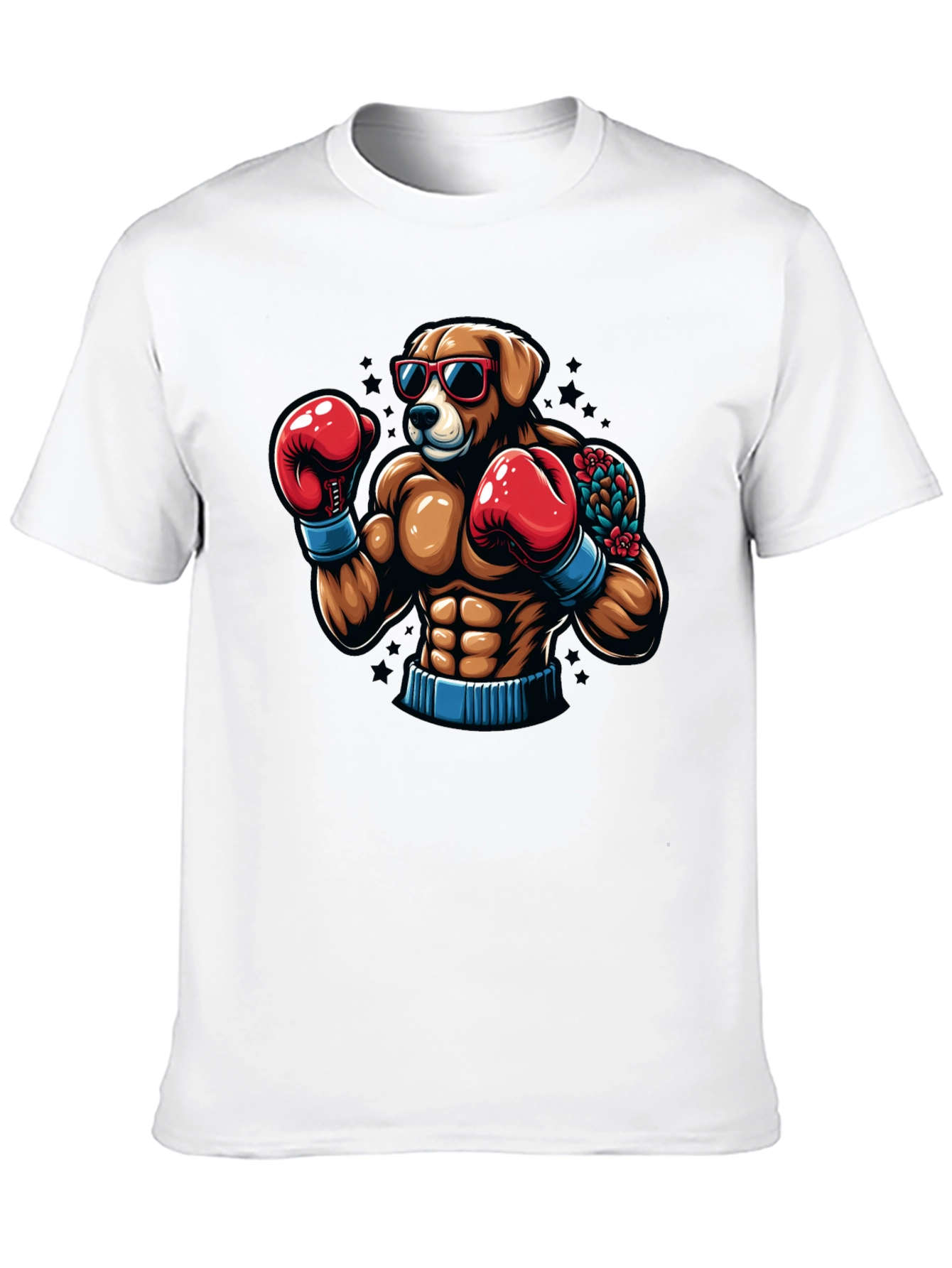 Dog Boxer Graphic Tee - Black T-Shirt