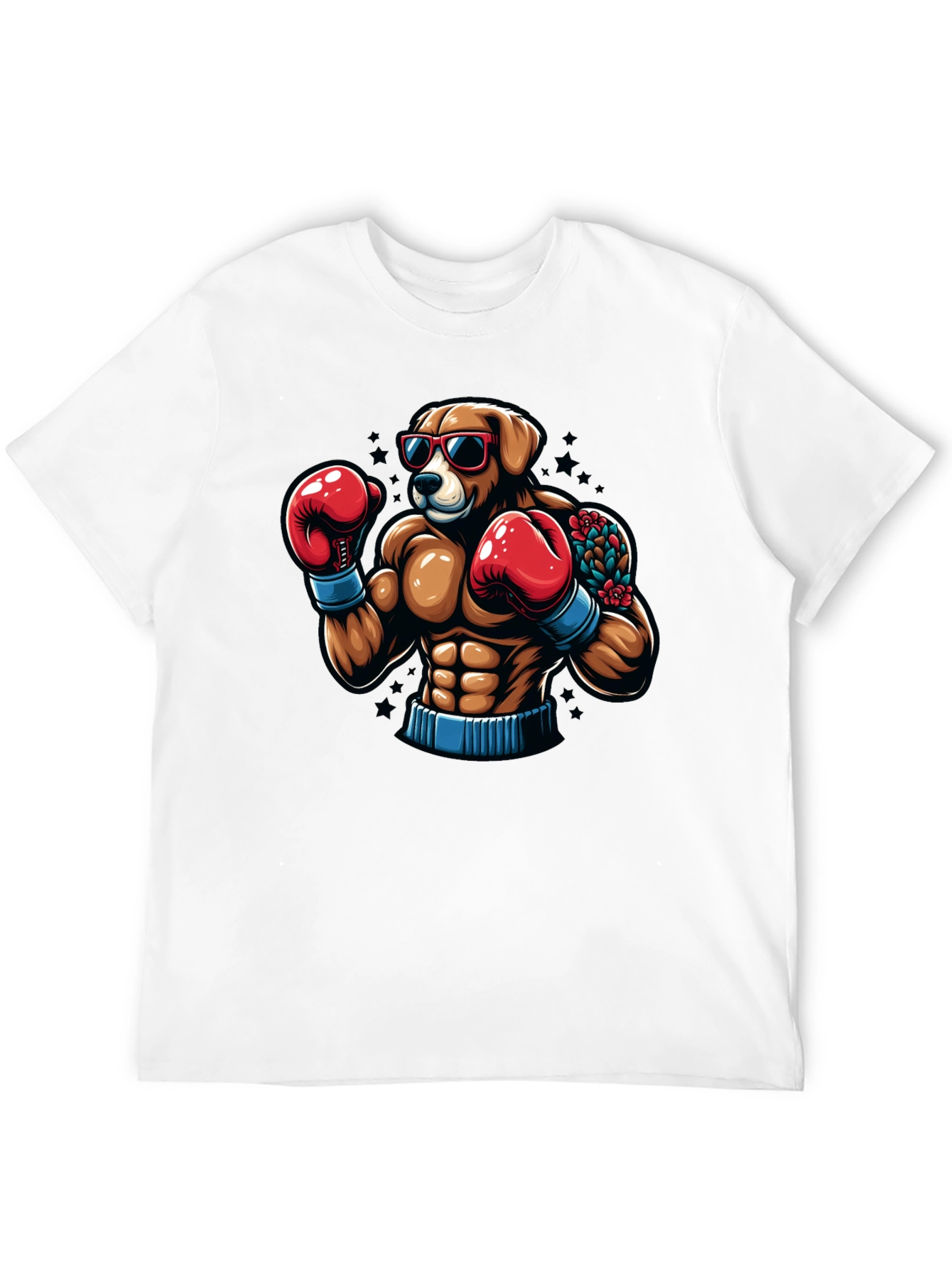Dog Boxer Graphic Tee - Black T-Shirt