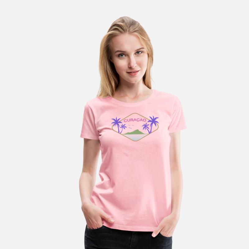 Curacao Caribbean Palm Trees Island Beach Souvenir