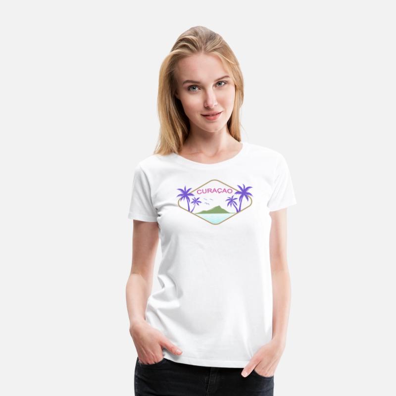 Curacao Caribbean Palm Trees Island Beach Souvenir