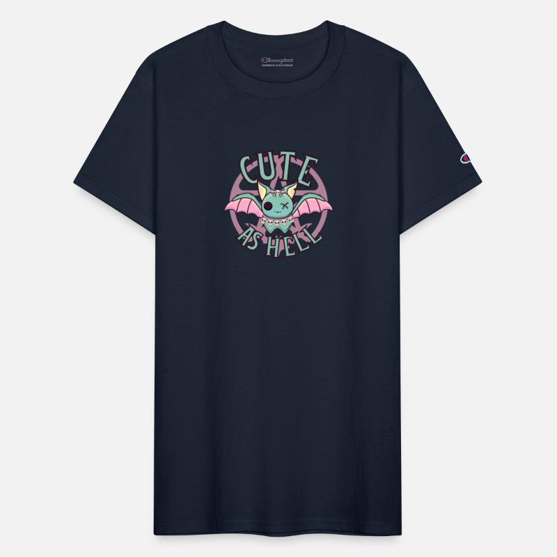 CUTE AS HELL - cute bat in pastel with pentagram