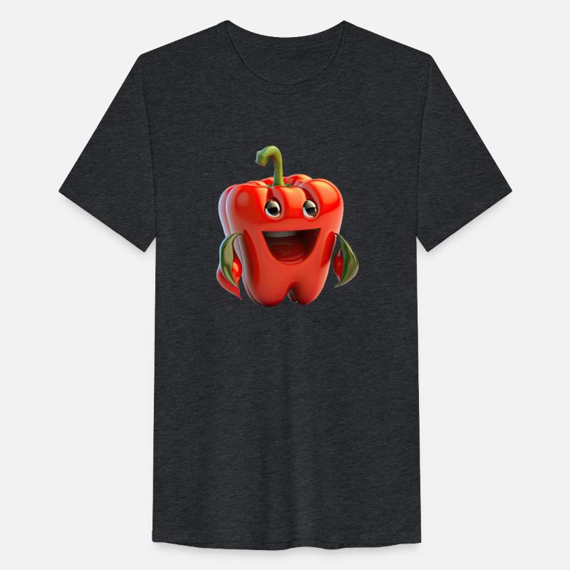 Cute little red bell pepper cartoon character