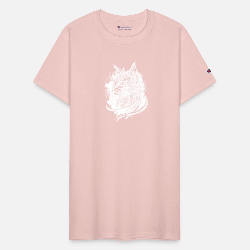 Cute Little Space Domestic Cat In Tattoo Style