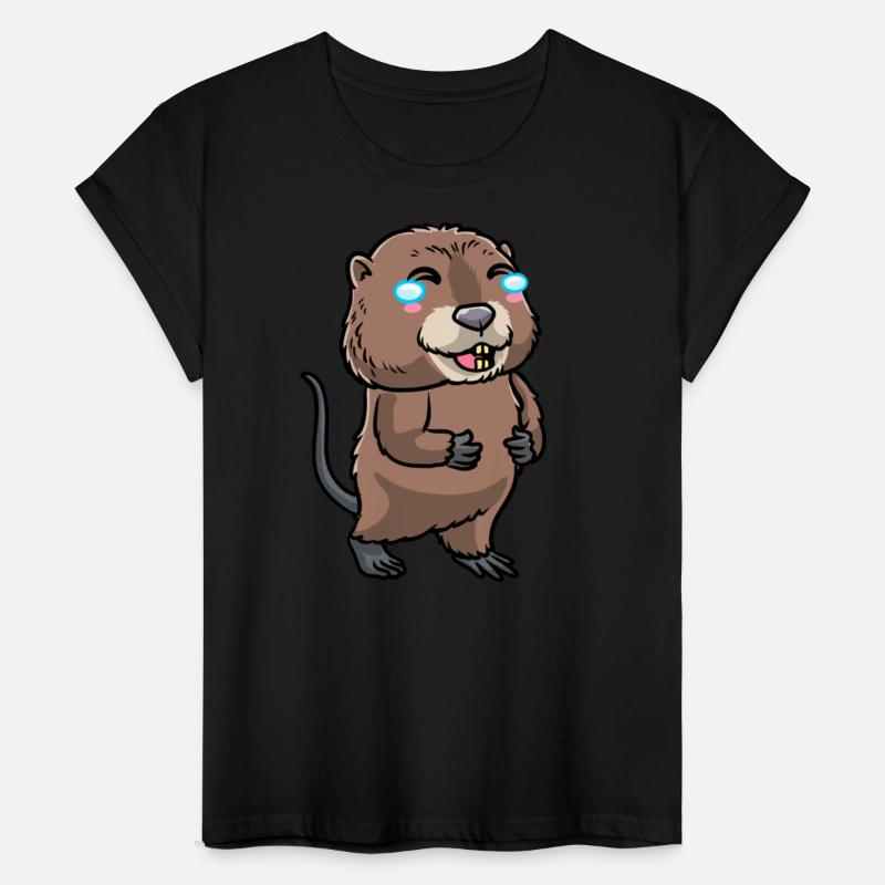 Cute Muskrat Emoticon Rodent Animal Lovers