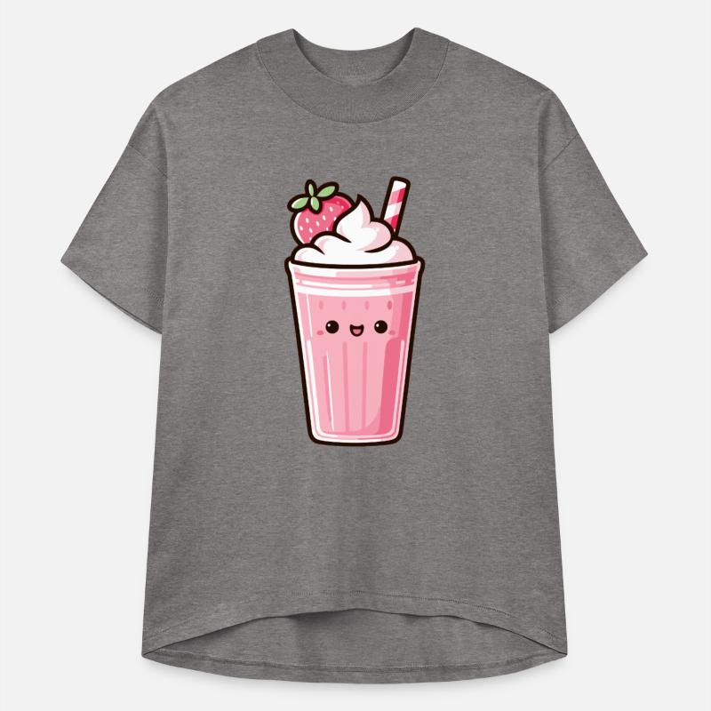 Cute Strawberry Milkshake with Whipped Cream