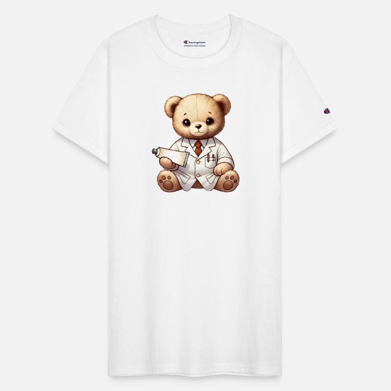 cute teddy pharmacist cuddly toy with ointment