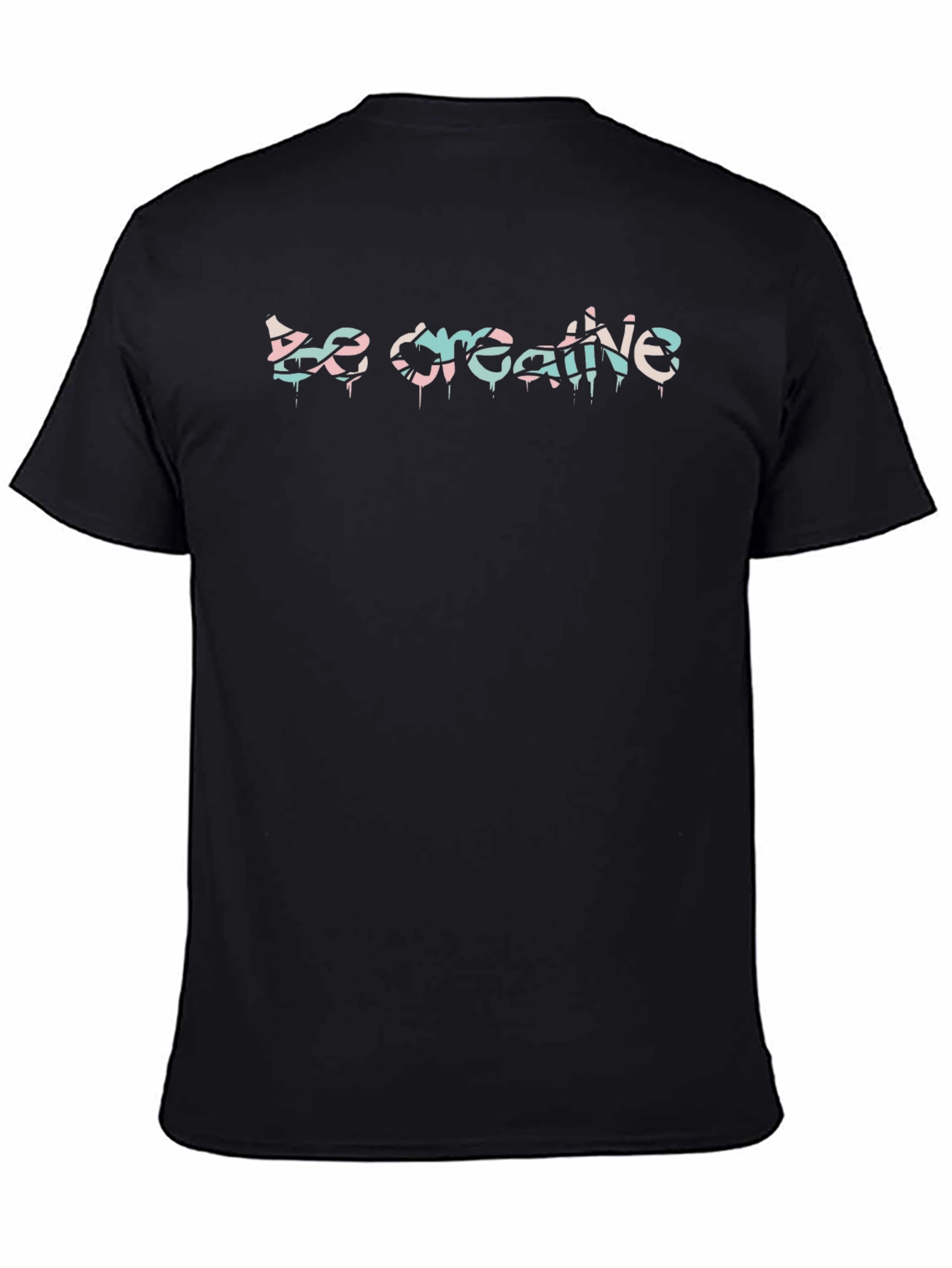Be Creative Graphic Tee - Black Cotton Comfort