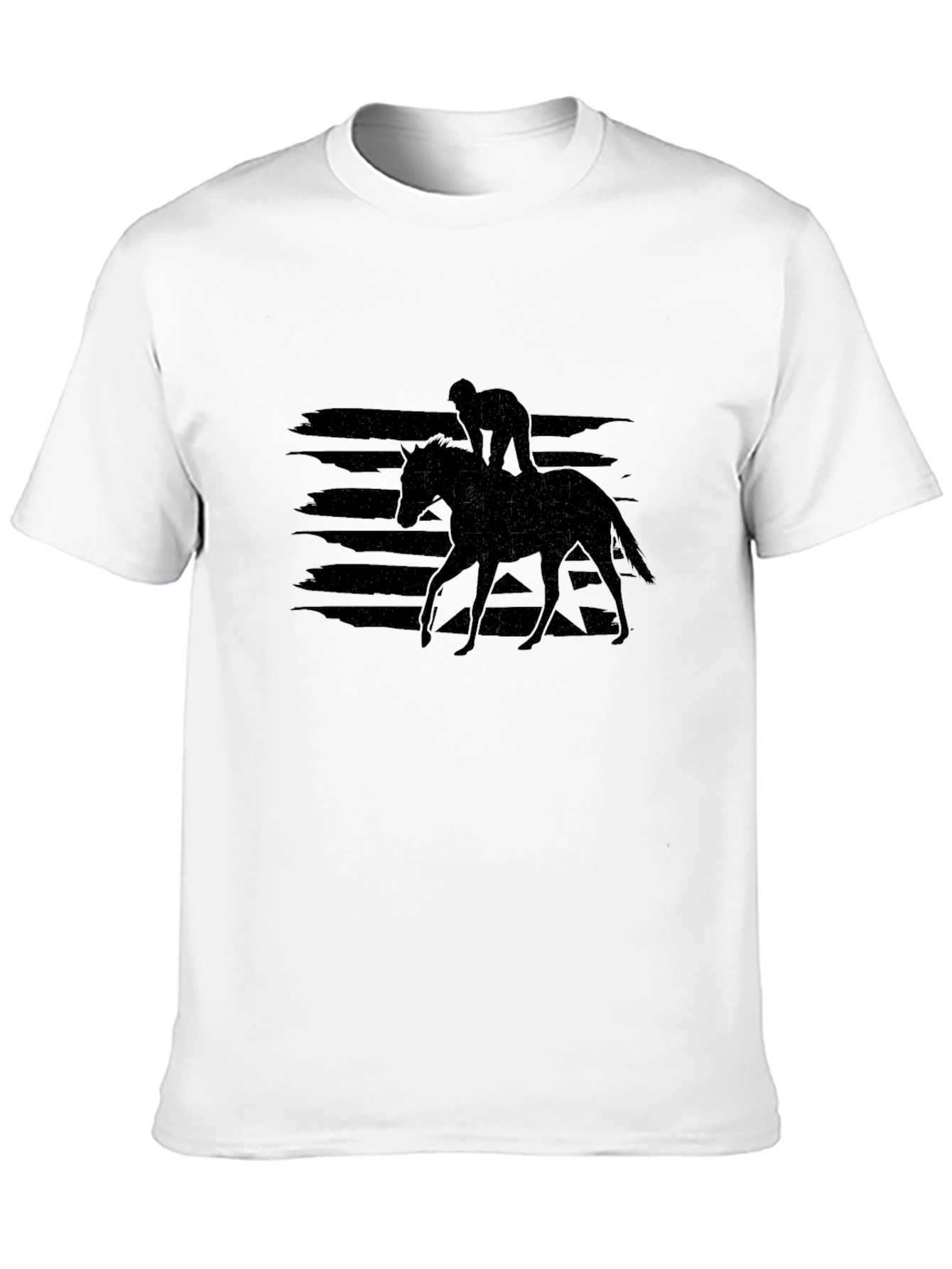 Equestrian Silhouette Graphic Tee - Black